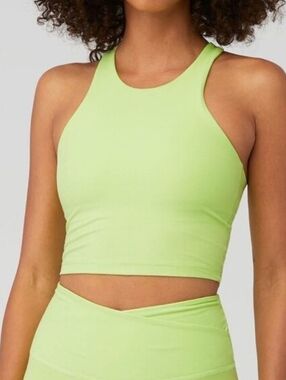 Beyond Yoga Spacedye Tank Top Cropped In Lime Ice Heather. Size Small, EUC!!